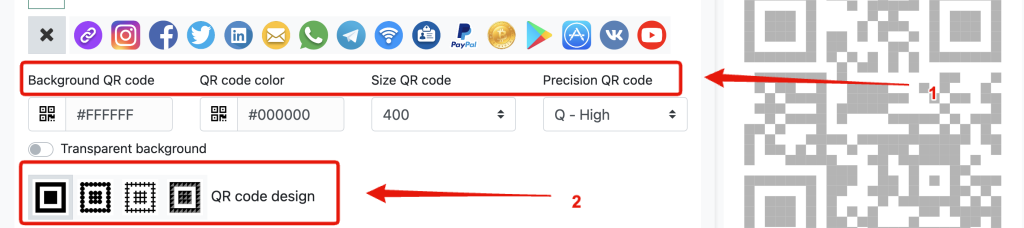 Customize the QR design