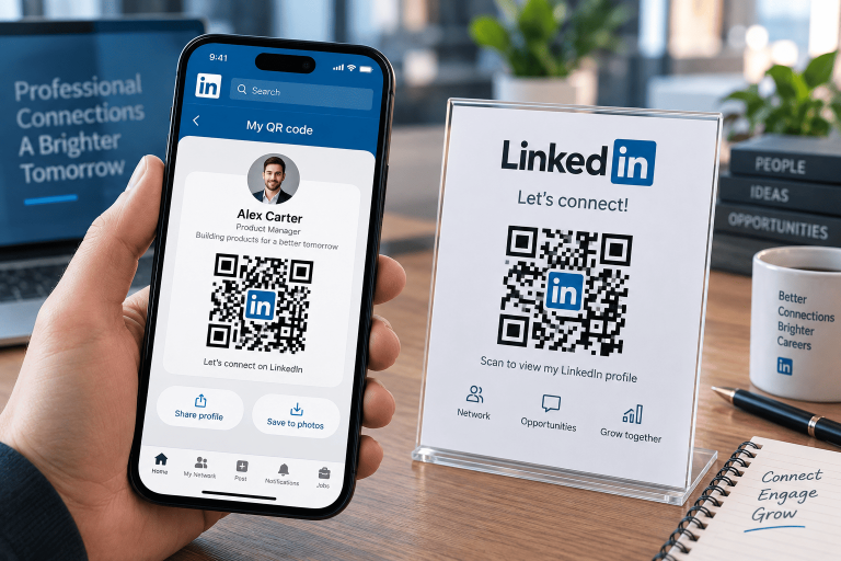 LinkedIn QR Code: The App Code and a Printable One